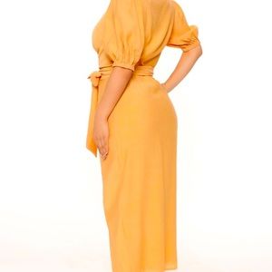 Black Medi Dress with high split